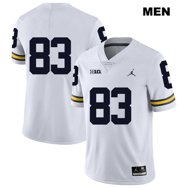 Men's NCAA Michigan Wolverines Erick All #83 No Name White Jordan Brand Authentic Stitched Legend Football College Jersey HB25S33TY